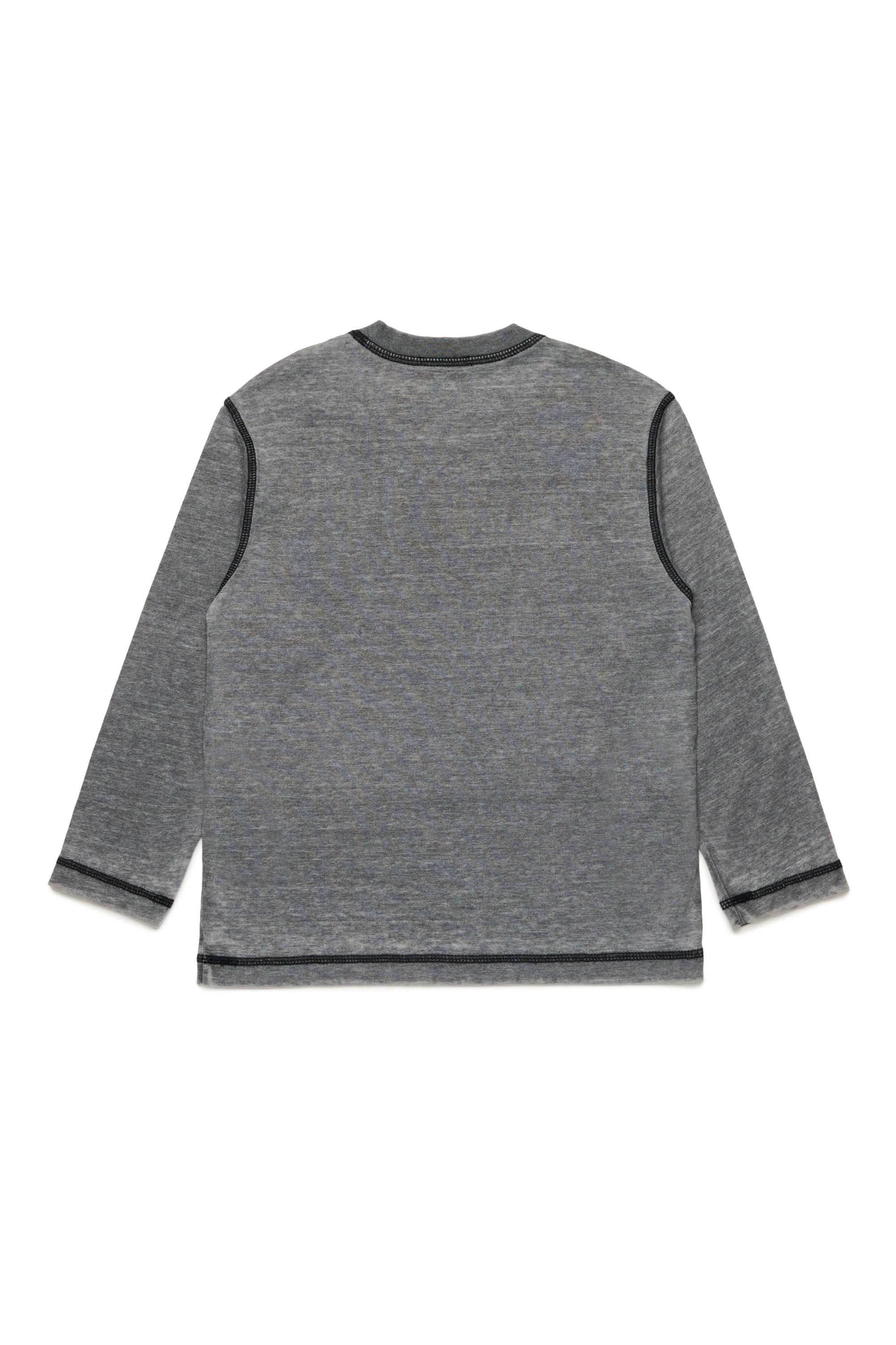 Long-sleeved T-shirt with logo - Nero