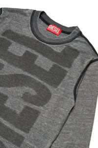 Long-sleeved T-shirt with logo - Nero