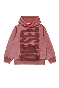 Hoodie with printed logo - New Red