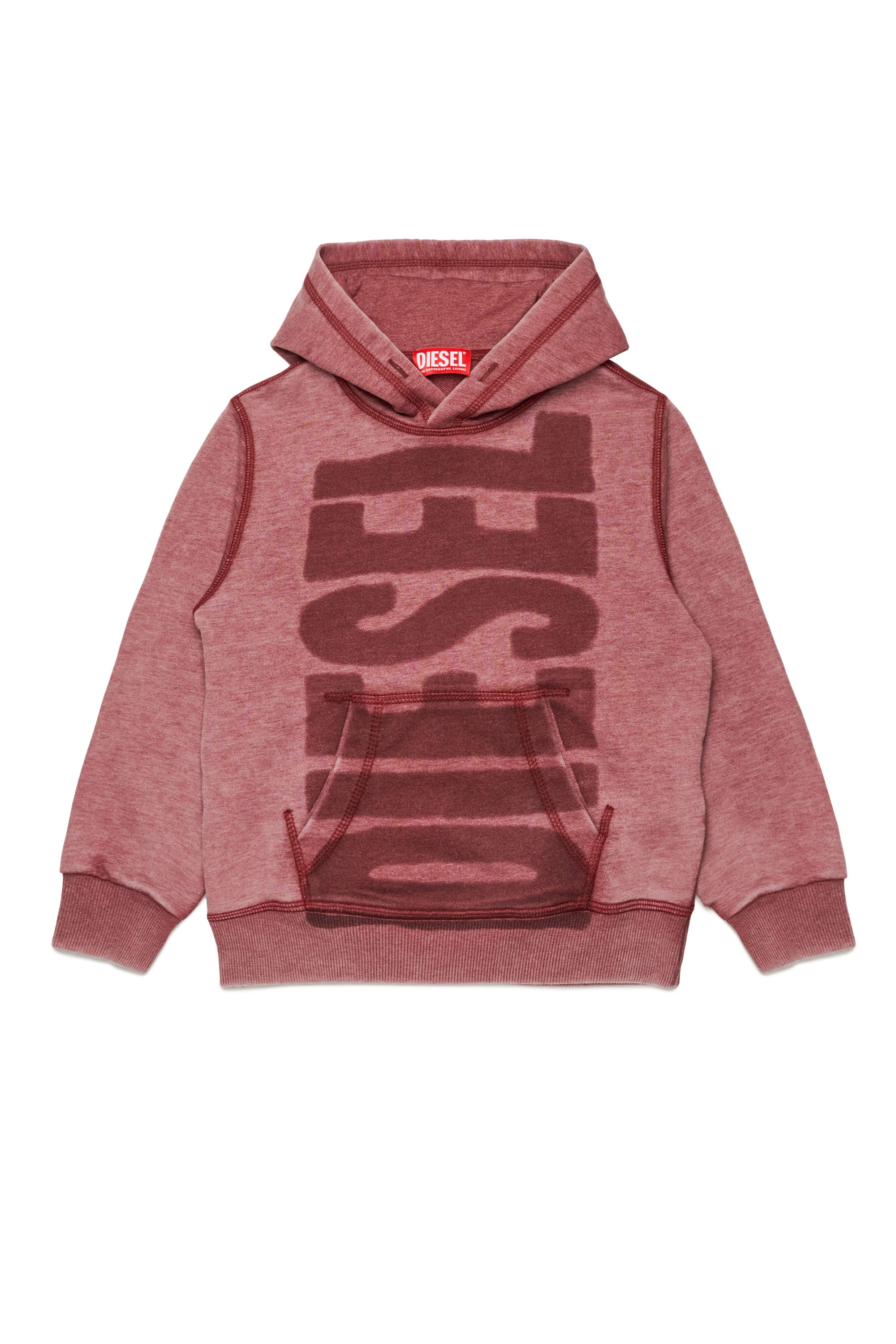 Hoodie with printed logo - New Red