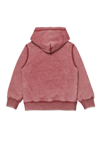 Hoodie with printed logo - New Red