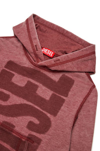 Hoodie with printed logo - New Red