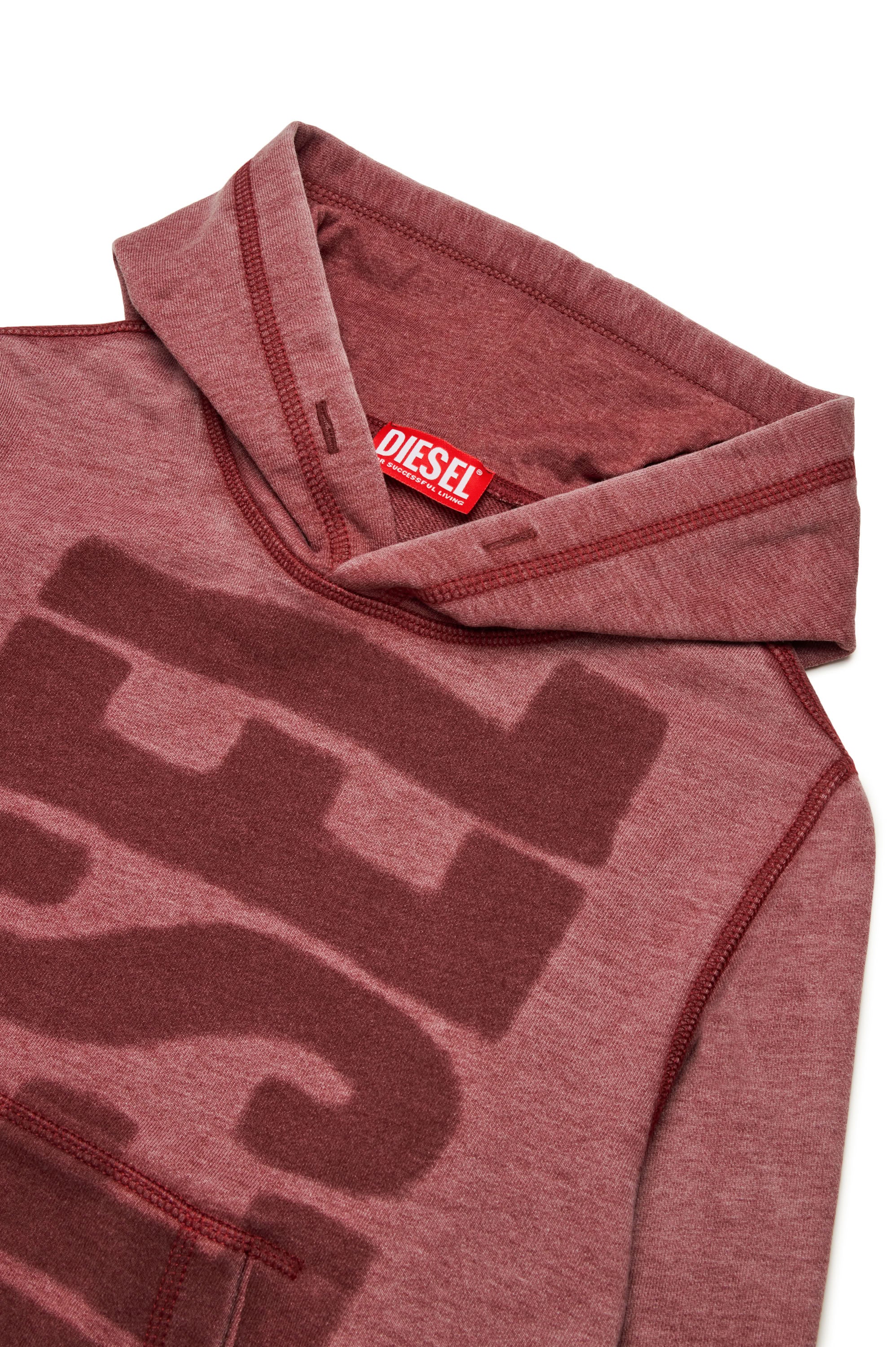Hoodie with printed logo - New Red