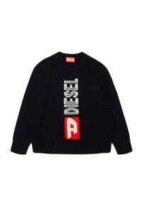 Pull avec logo en laine - Nero