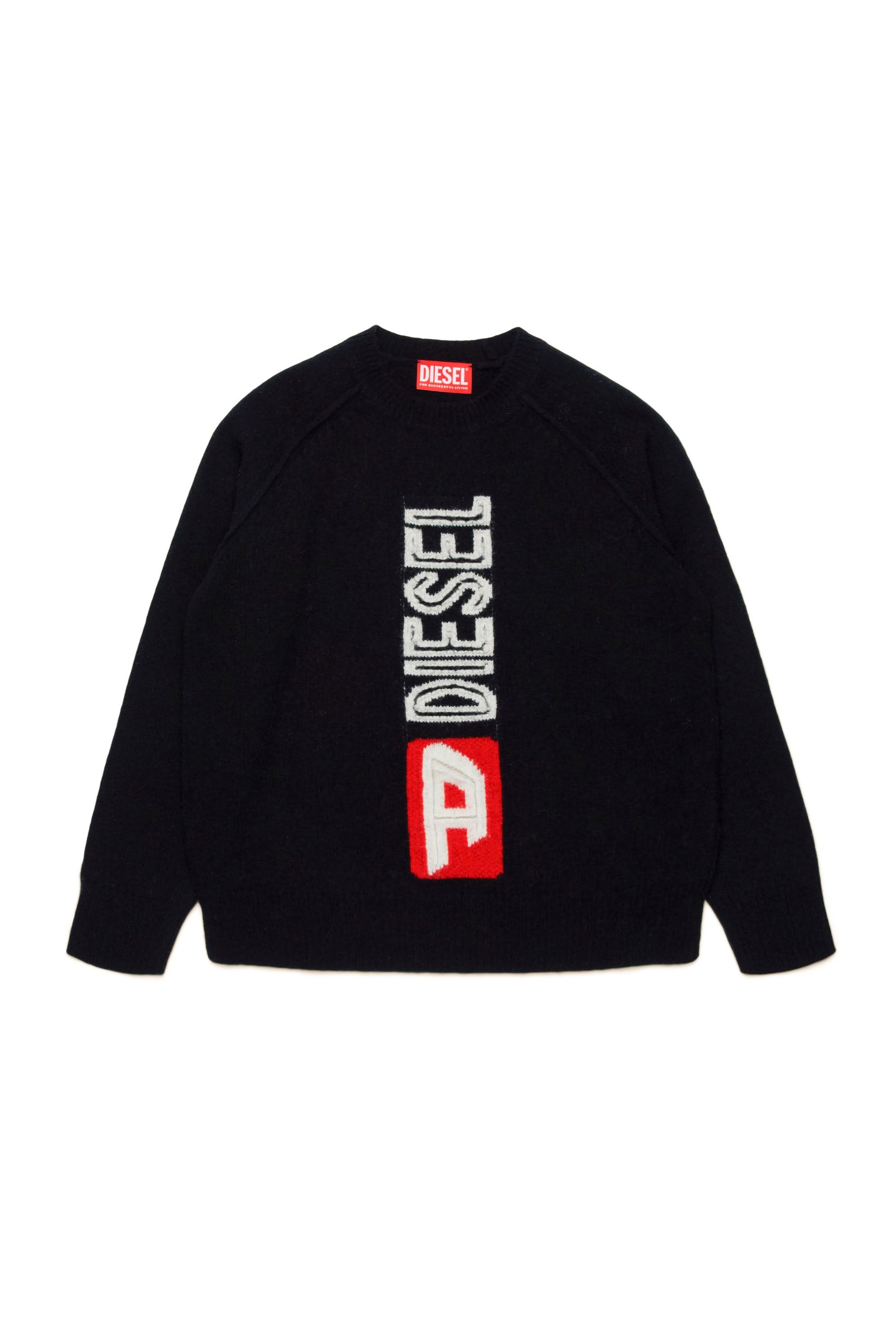 Pull avec logo en laine - Nero