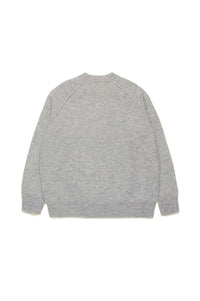 Pull avec logo en laine - Grigio Melange Nuovo