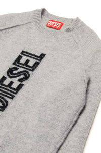 Pull avec logo en laine - Grigio Melange Nuovo