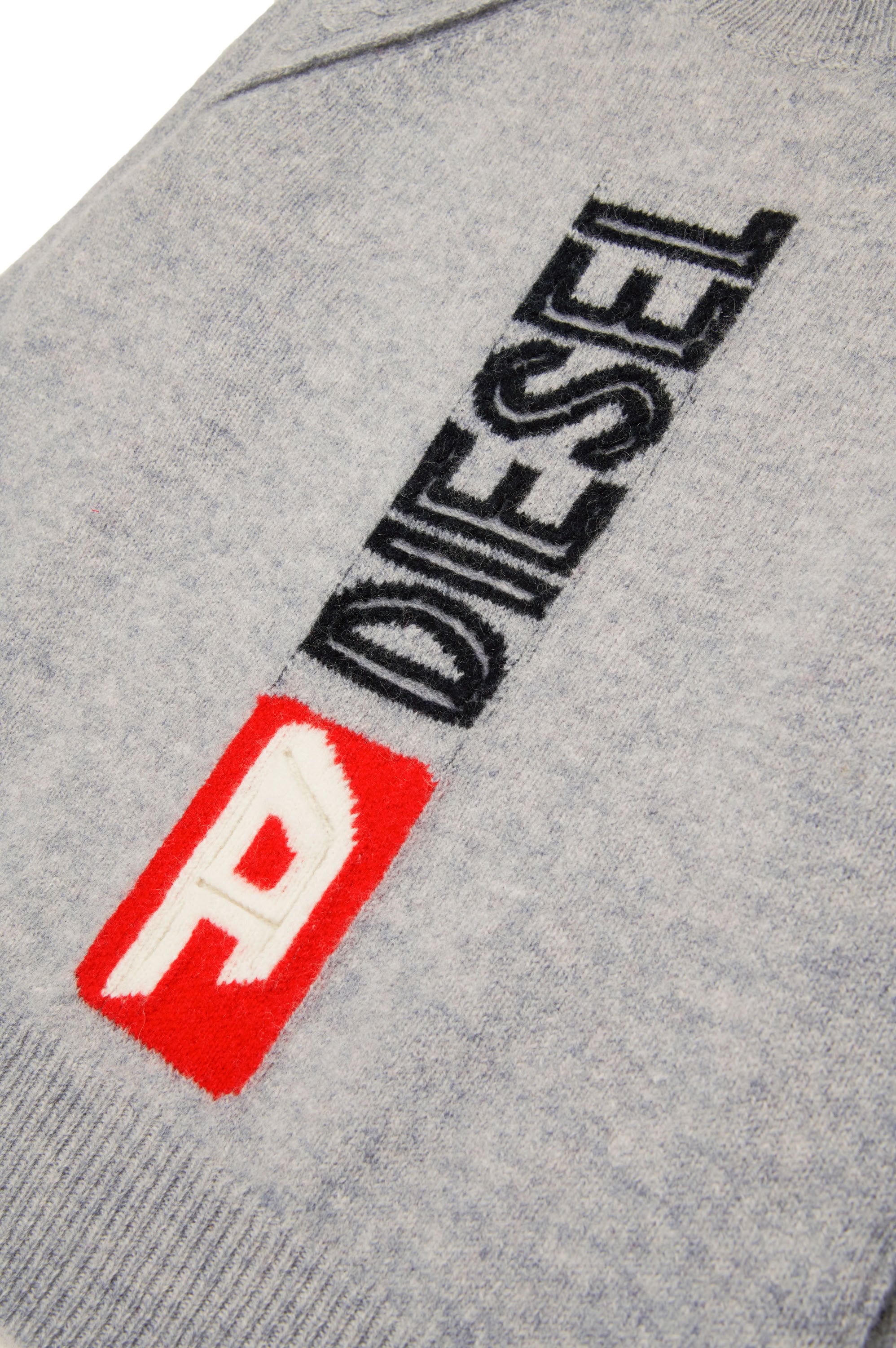 Pull avec logo en laine - Grigio Melange Nuovo