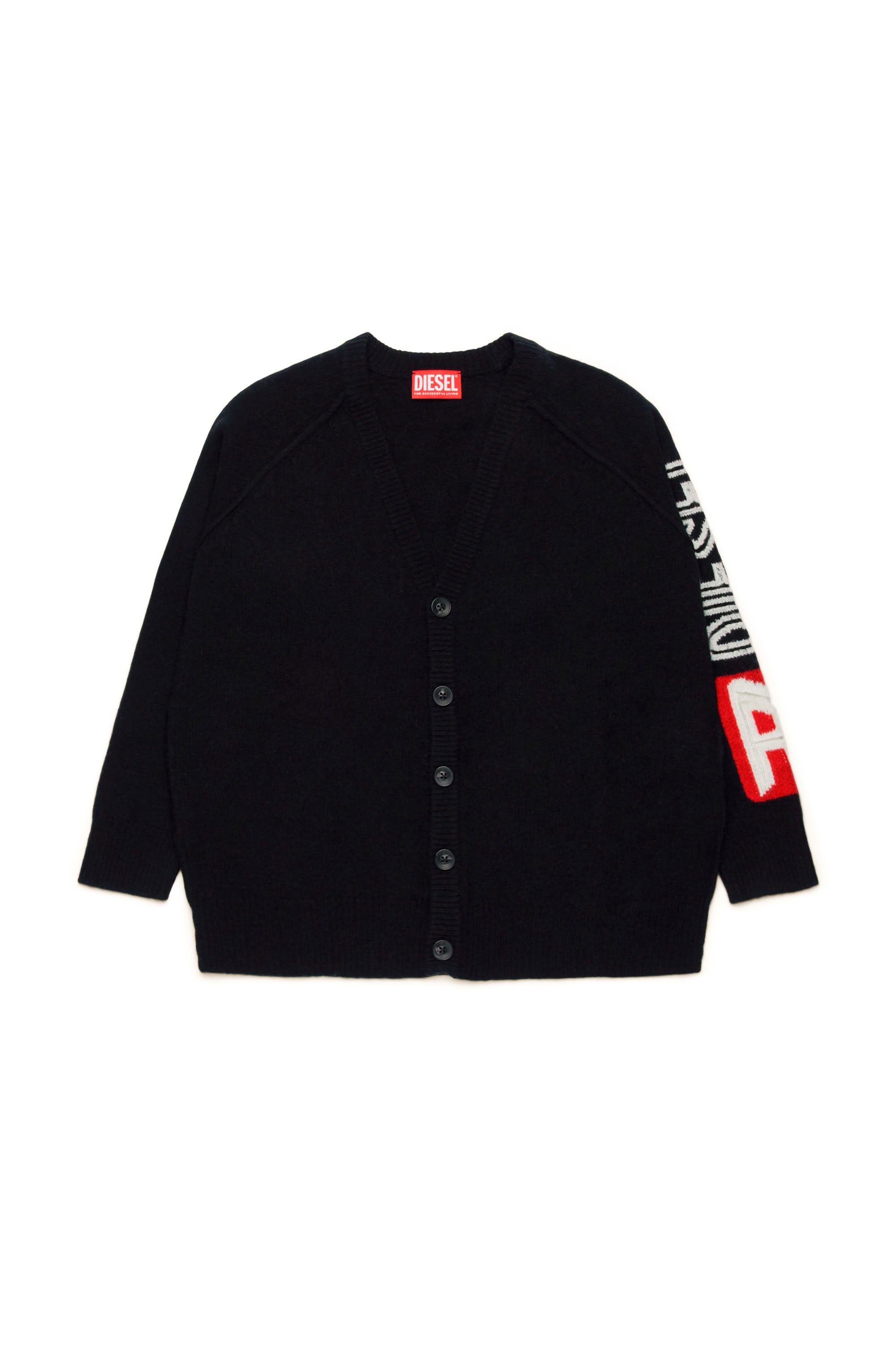 Cardigan à boutons en laine - Nero