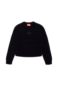 Cardigan avec logo en maille - Nero