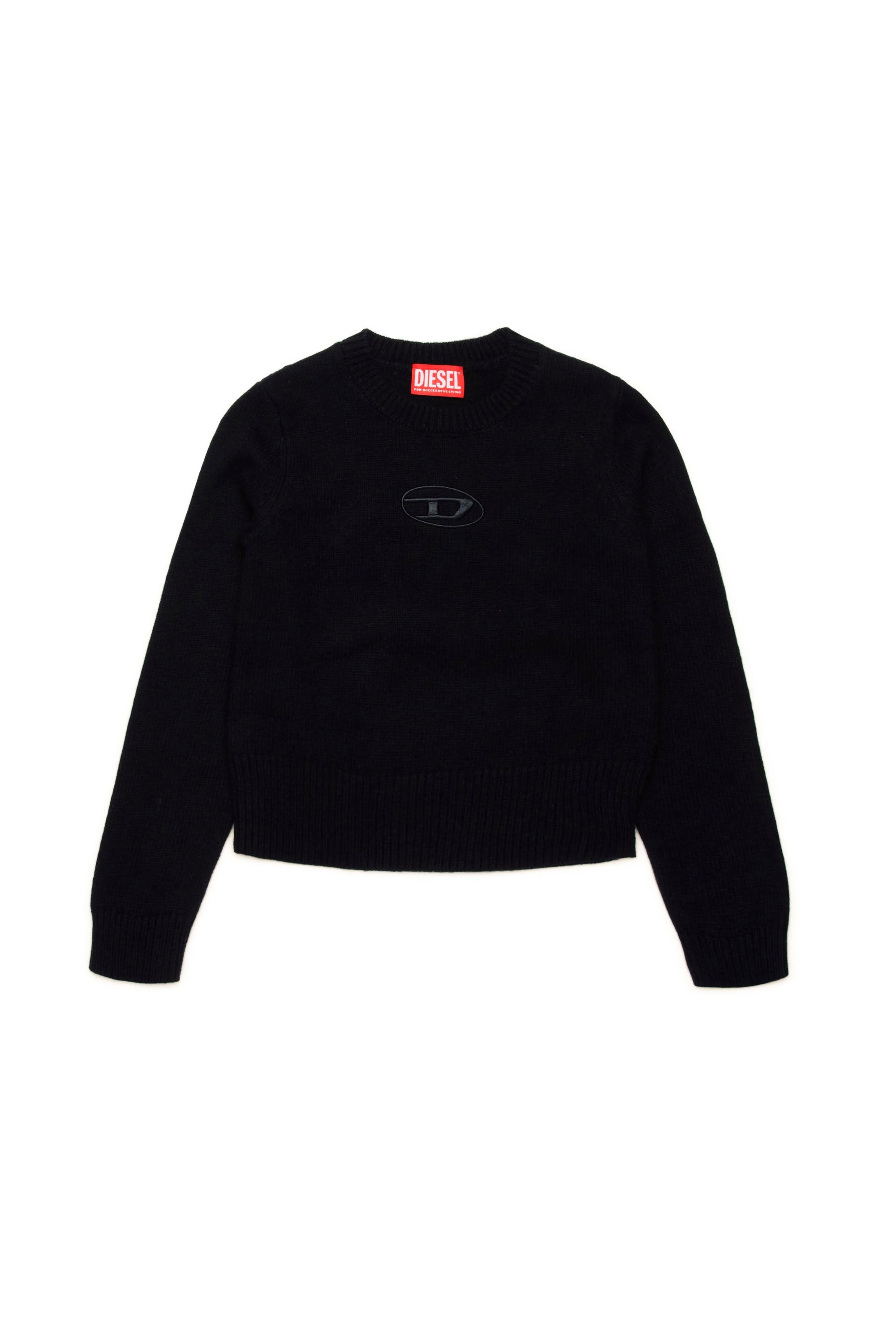 Cardigan avec logo en maille - Nero