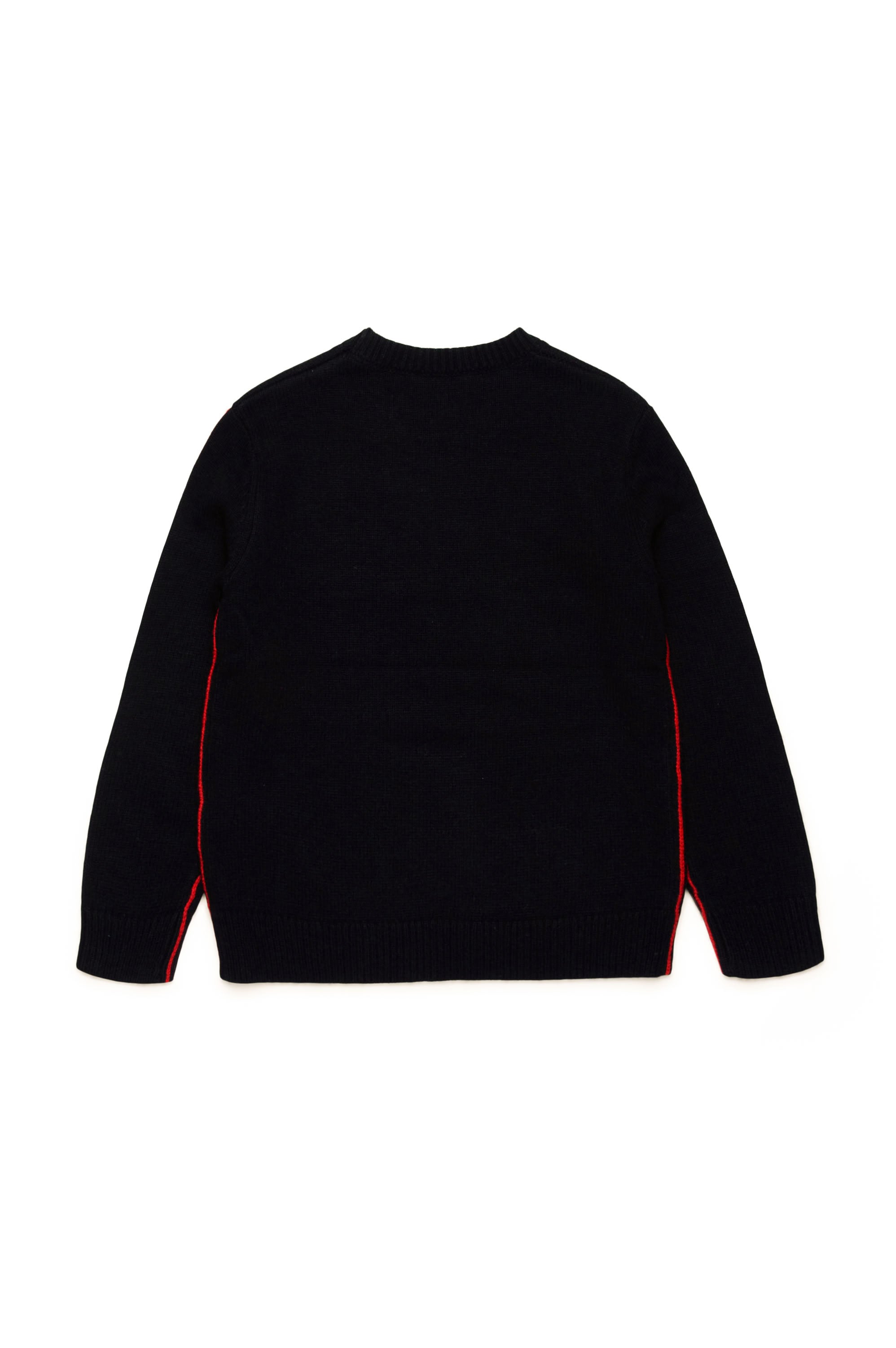 Jumper with knitted logo - Nero