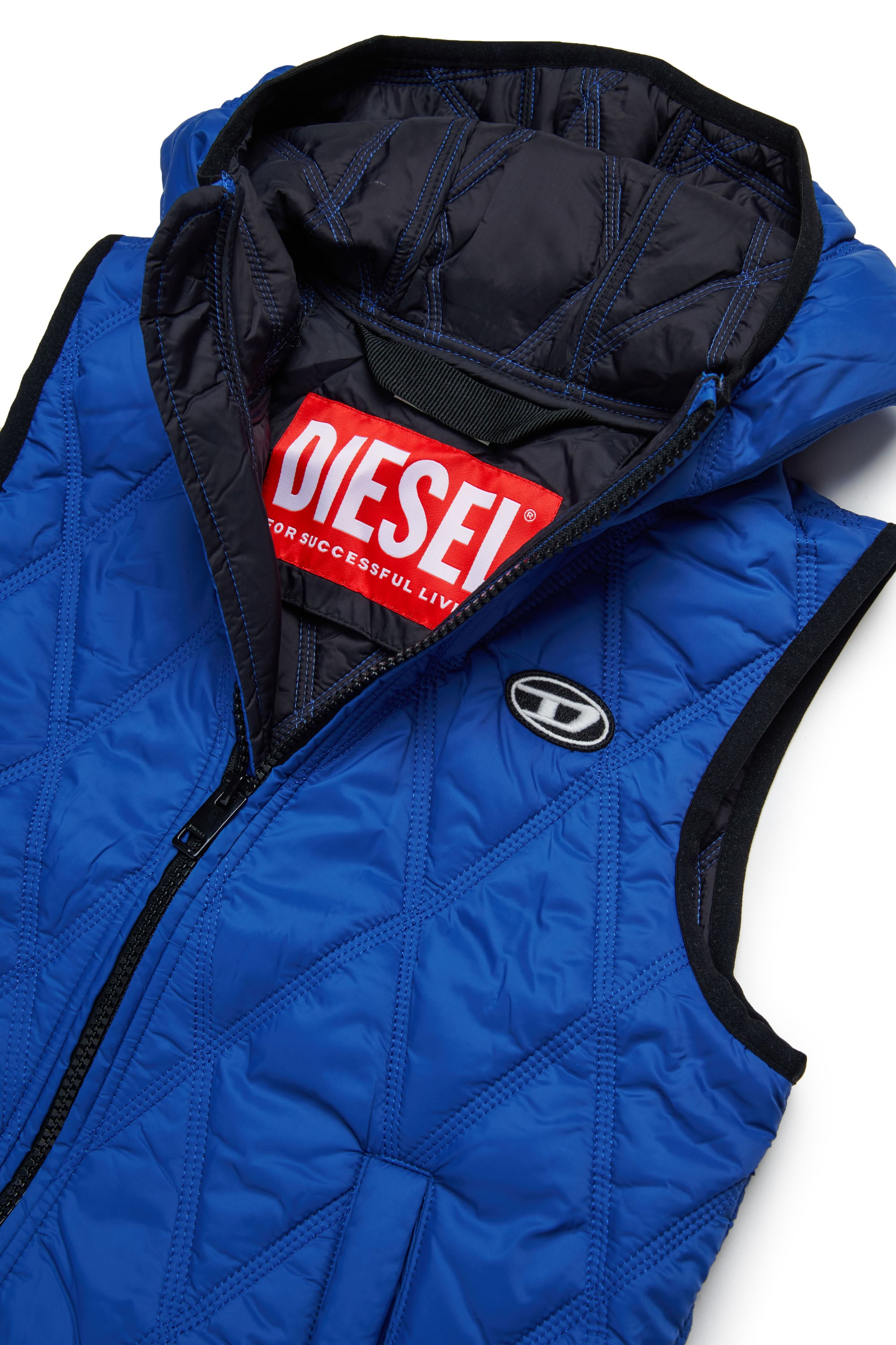 Sleeveless quilted down jacket - New Bluette