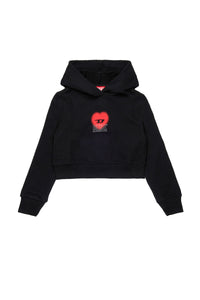 Ribbed hoodie - Nero