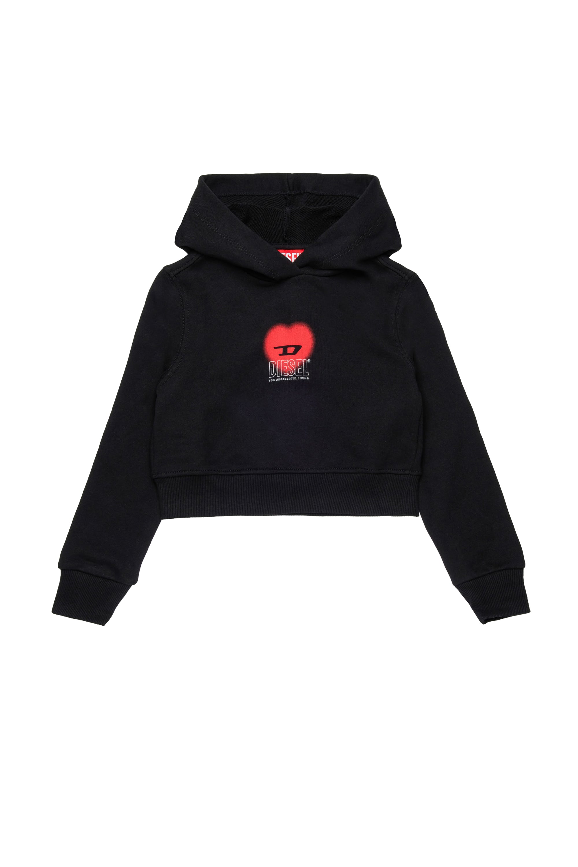 Ribbed hoodie - Nero