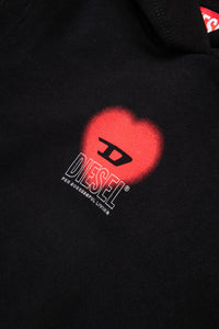 Ribbed hoodie - Nero