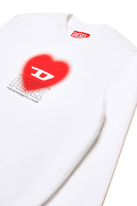 Sweatshirt with logo - Bianco