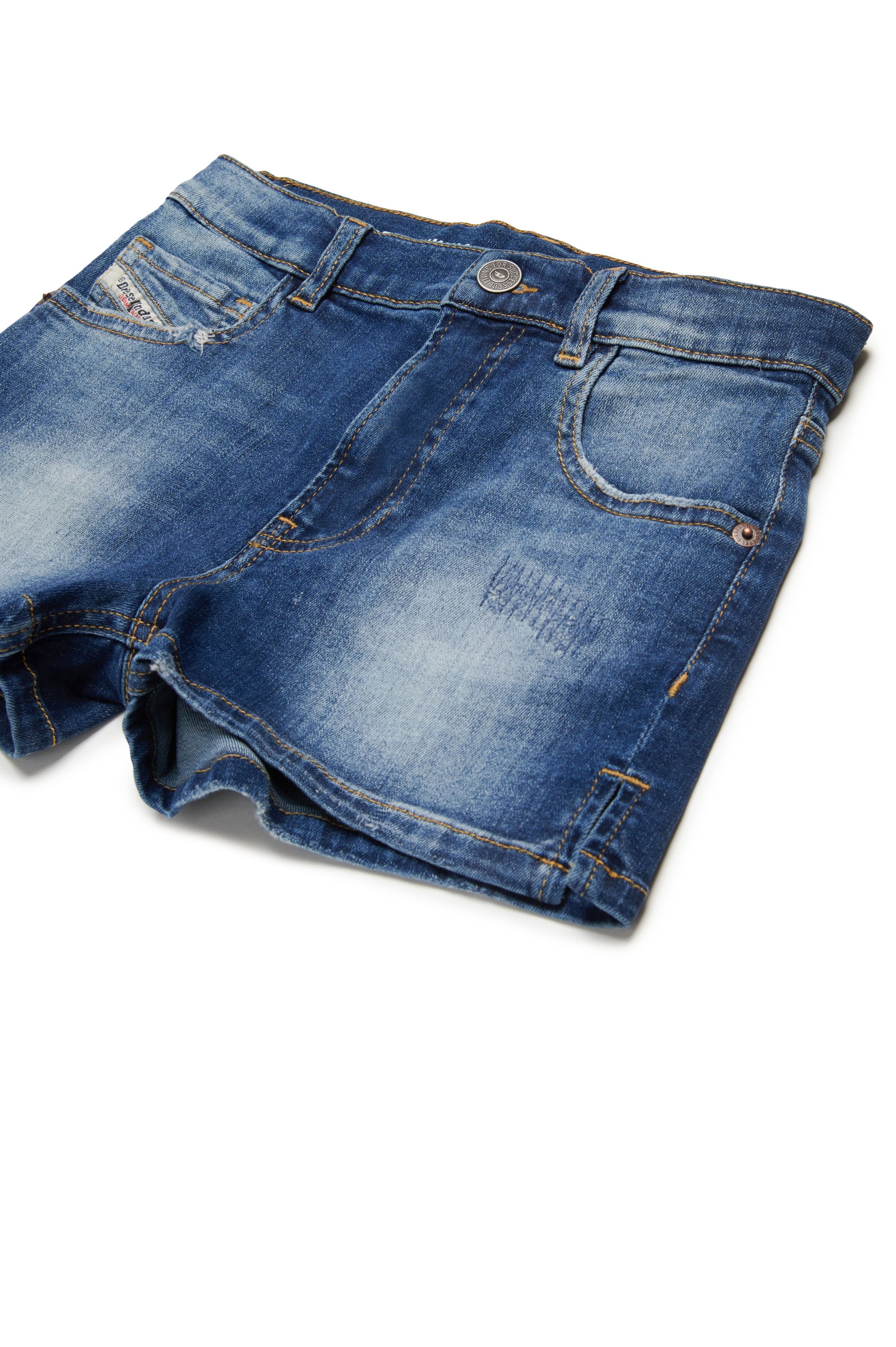 Short délavé en denim - Denim