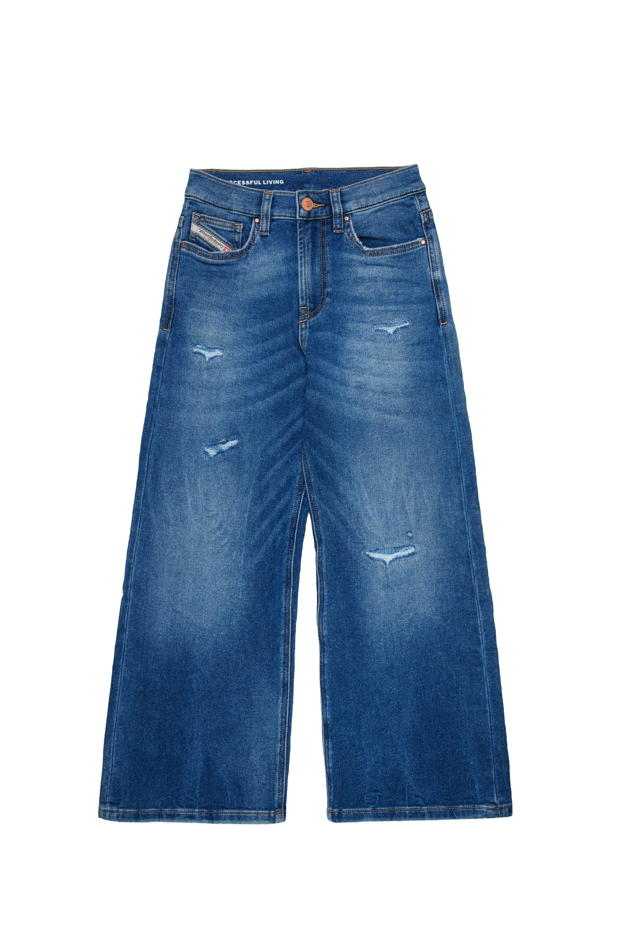 Pantalon délavé en denim - Denim