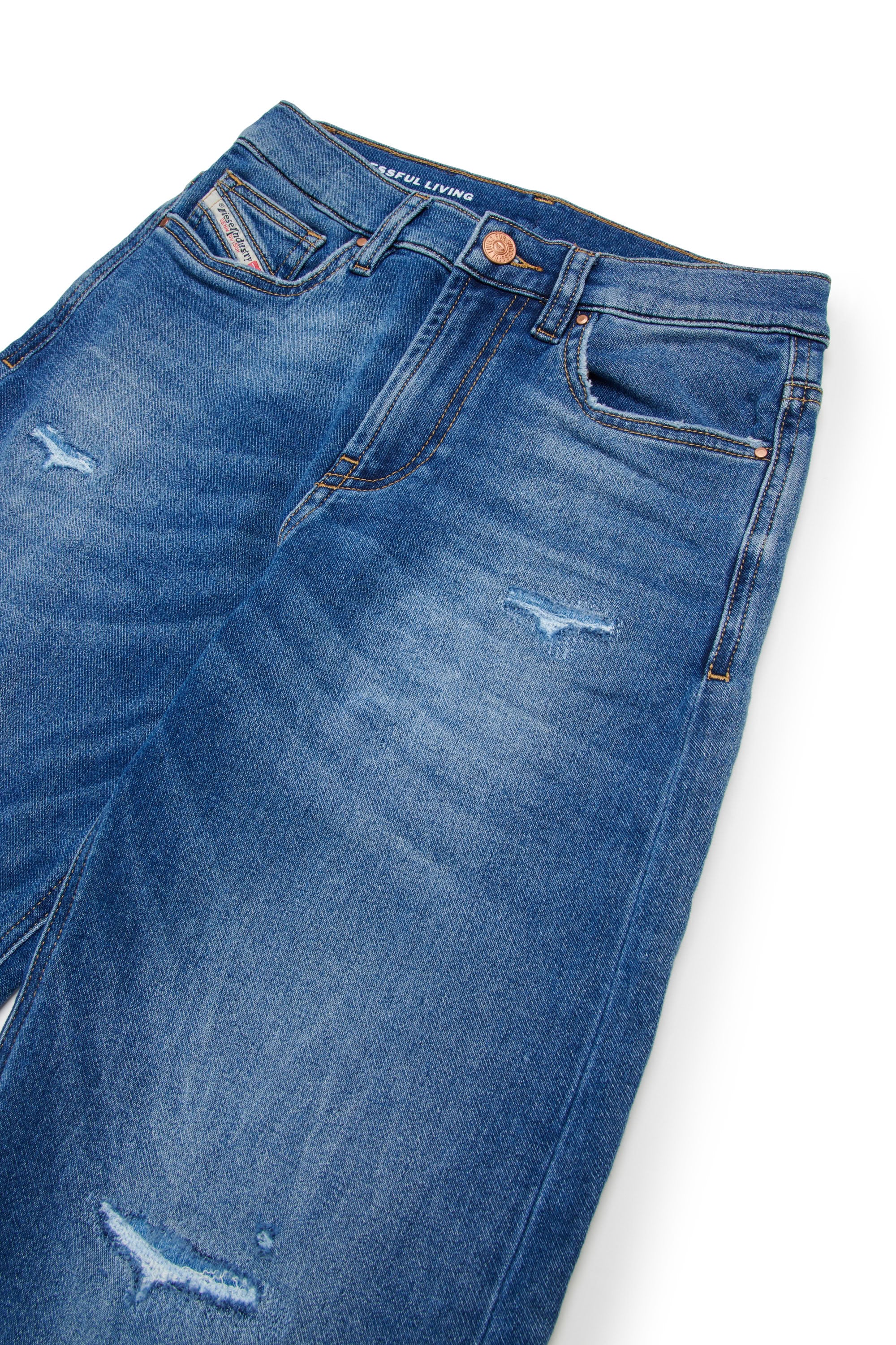 Pantalon délavé en denim - Denim