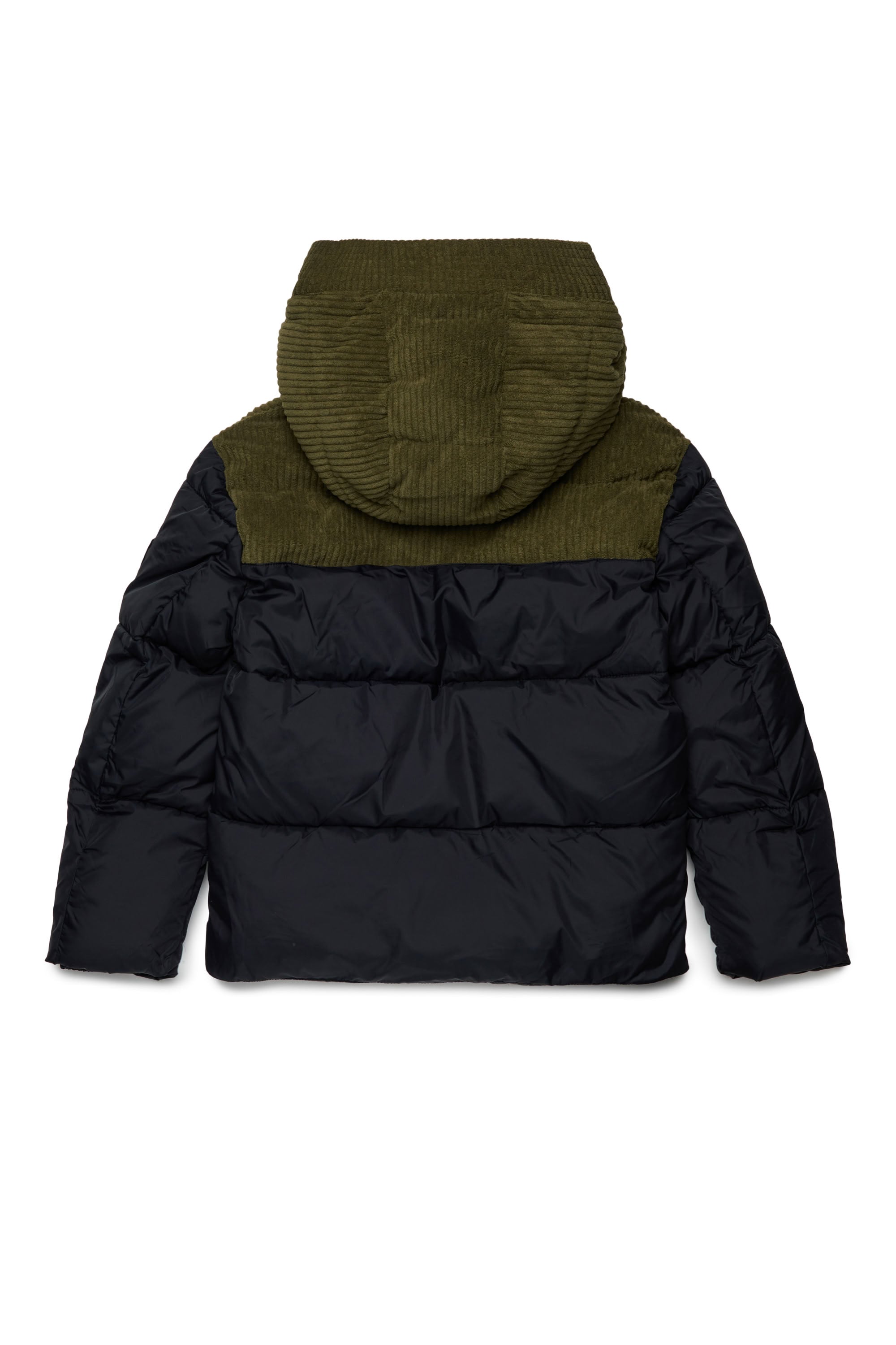 Quilted hooded jacket - Olive Night