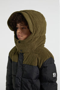 Quilted hooded jacket - Olive Night