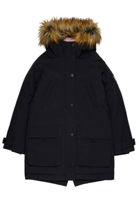 Quilted hooded parka - Nero