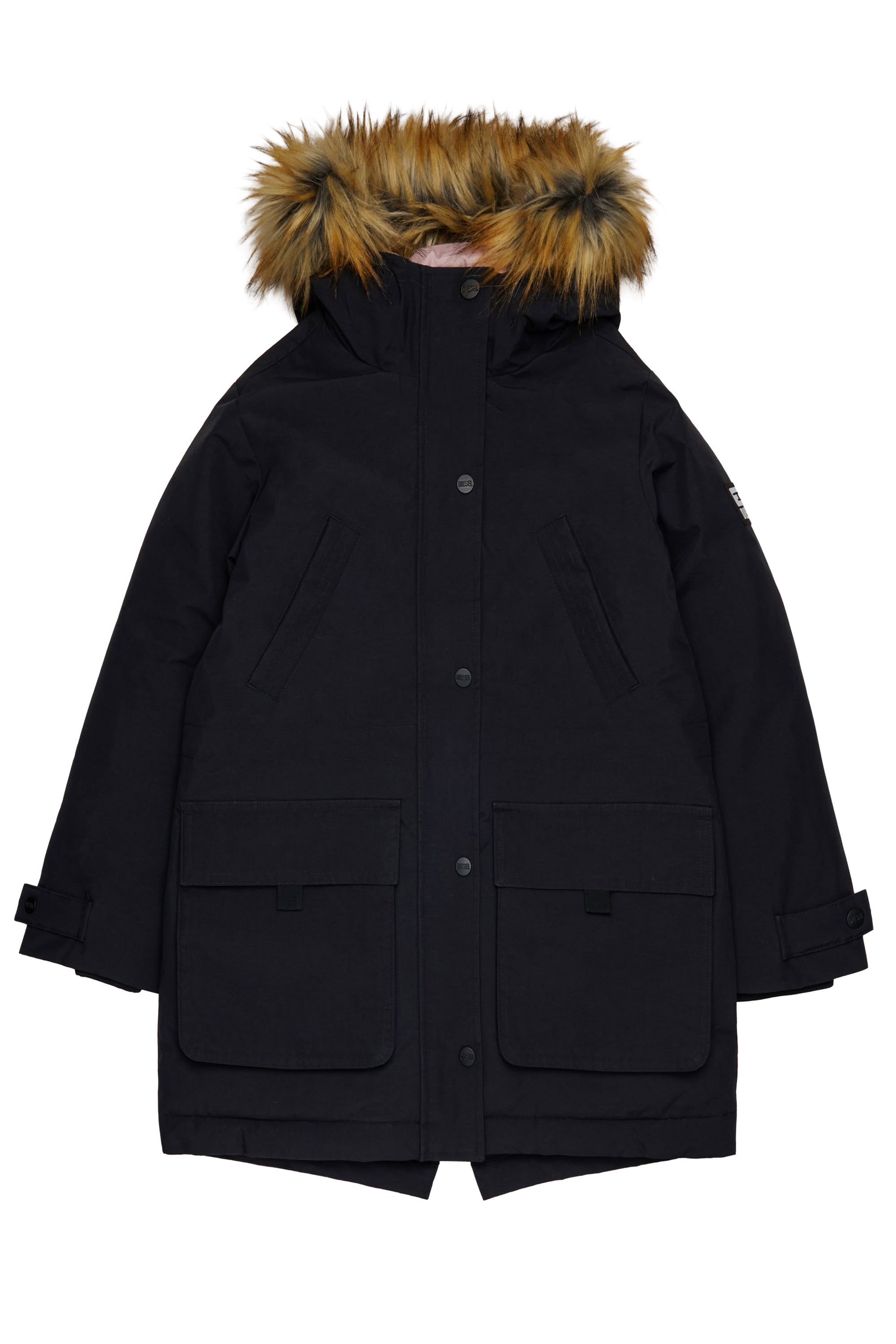 Quilted hooded parka - Nero