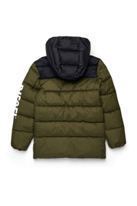 Quilted hooded jacket - Olive Night
