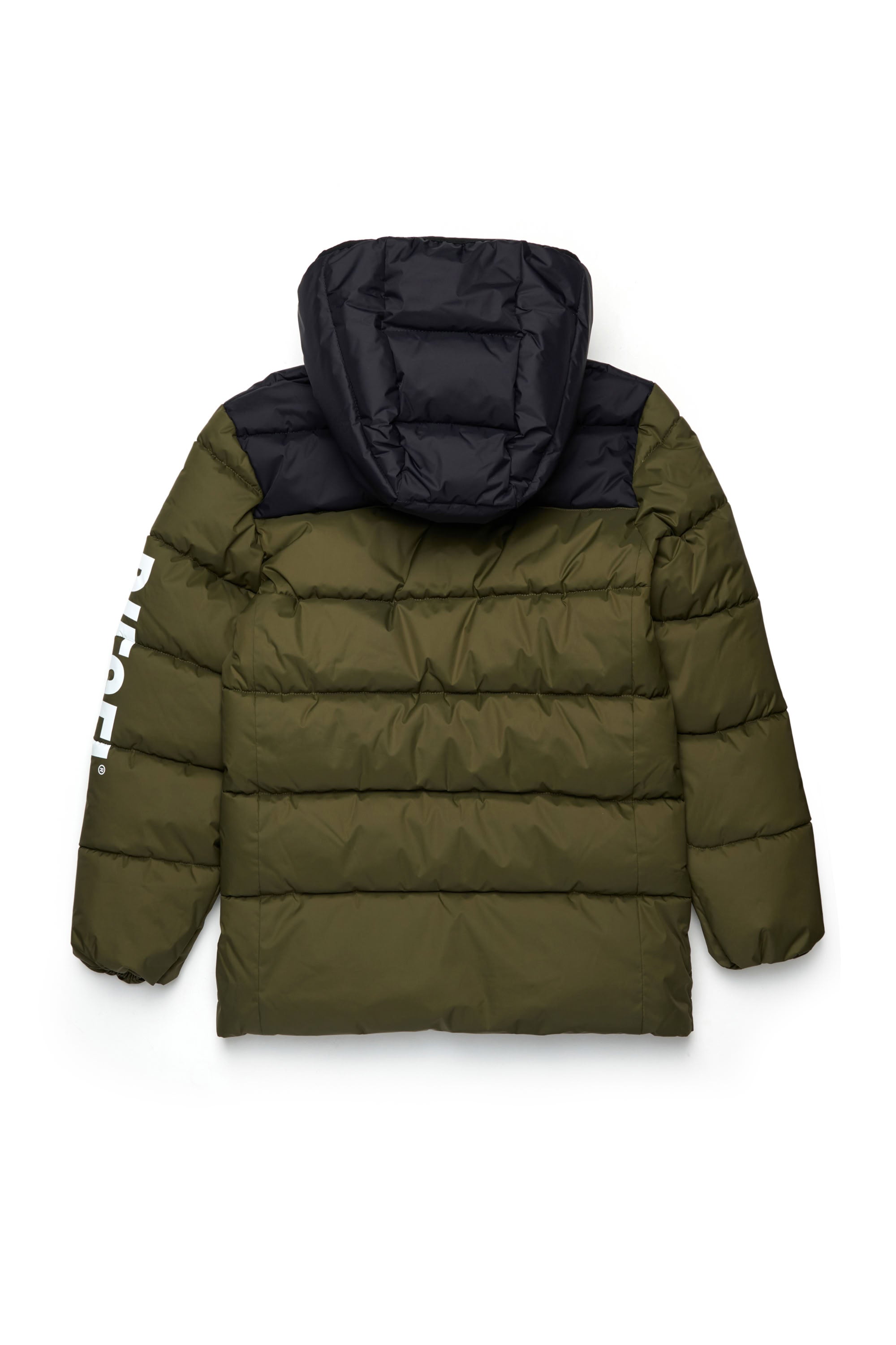 Quilted hooded jacket - Olive Night