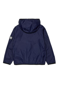 Hooded windbreaker jacket - Peacoat