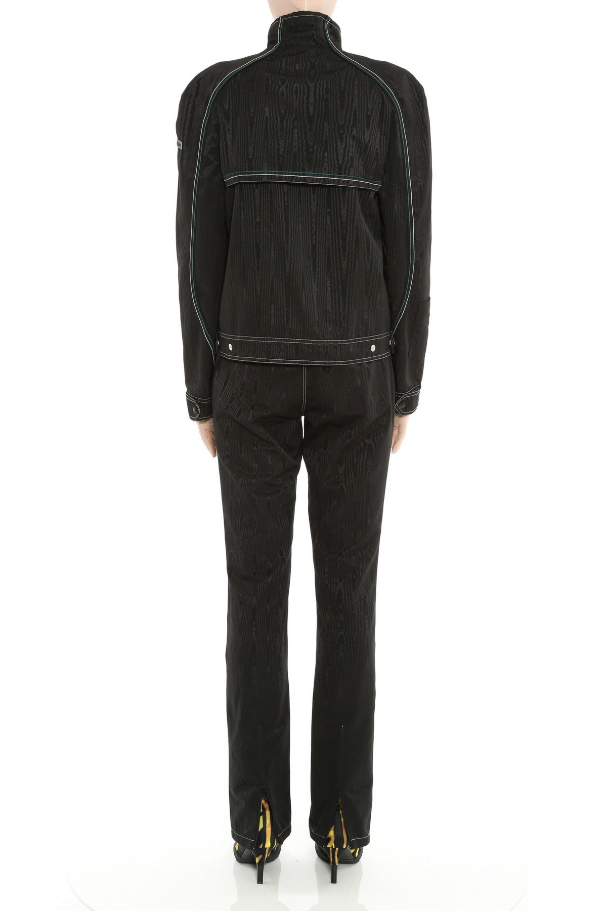 Veste moirée à coupe boxy unisex - Black