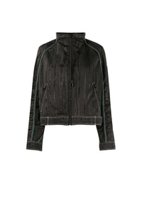 Veste moirée à coupe boxy unisex - Black