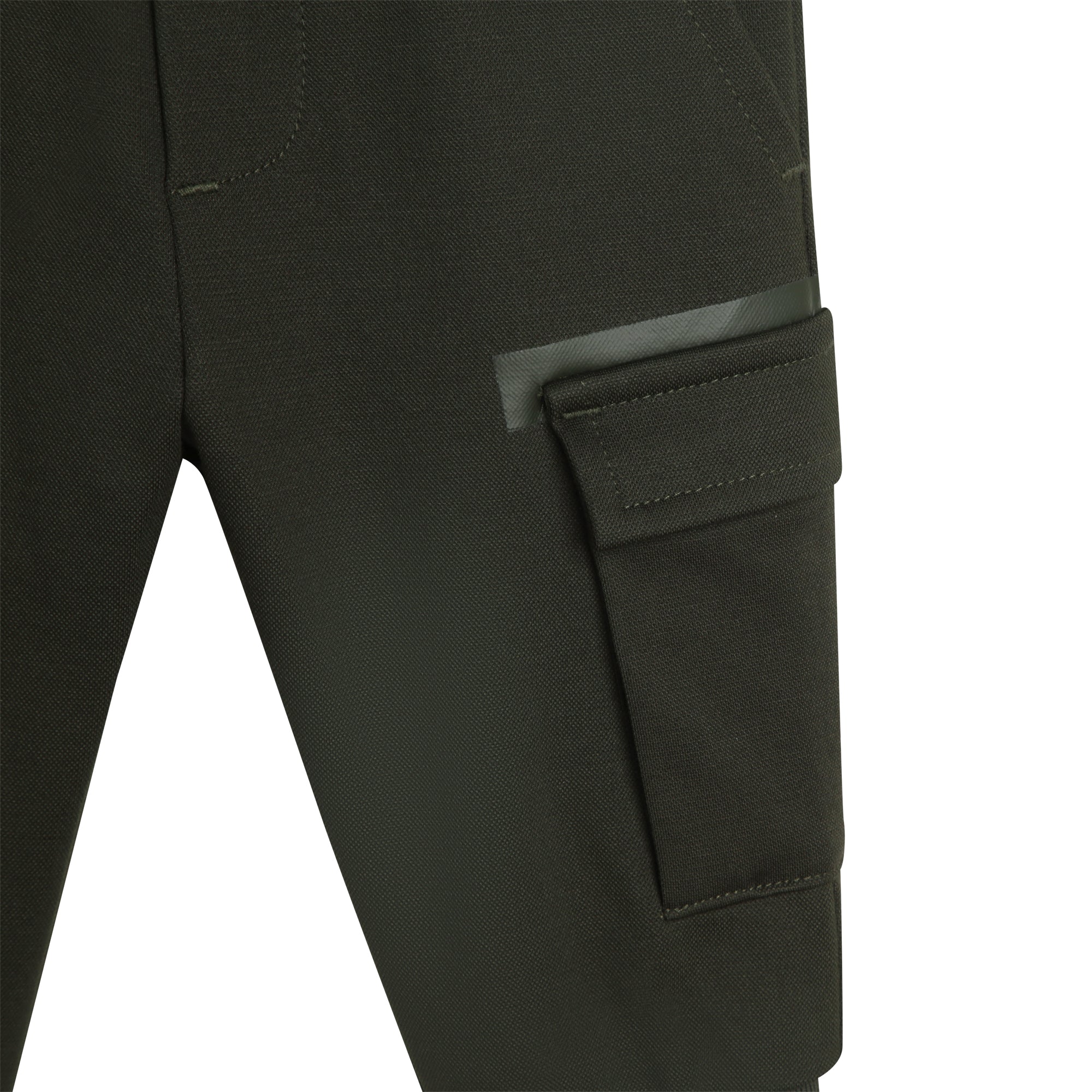 6-pocket cotton piqué trousers - Uniform green