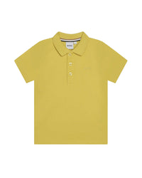 Piqué button-down polo shirt - Lime