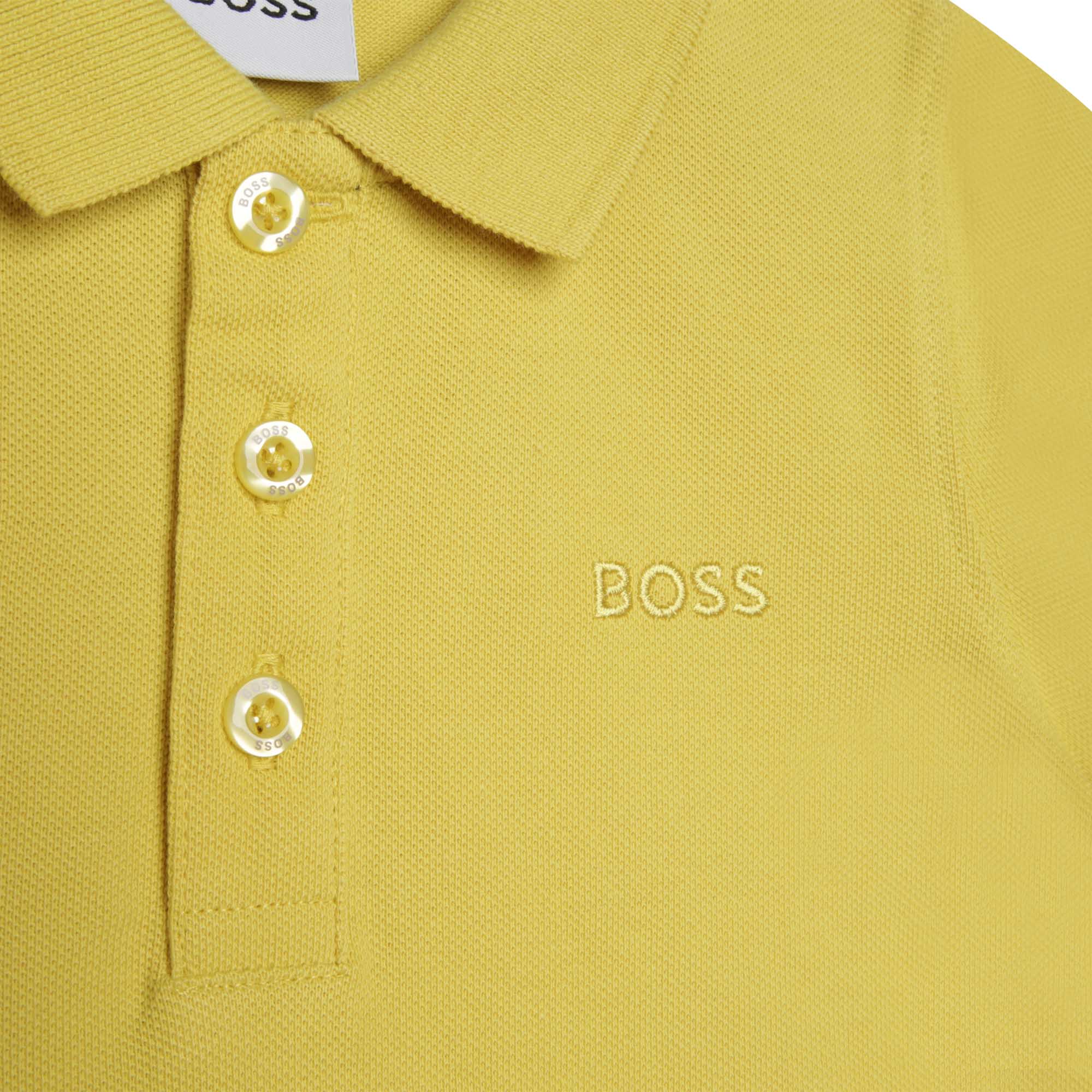 Piqué button-down polo shirt - Lime