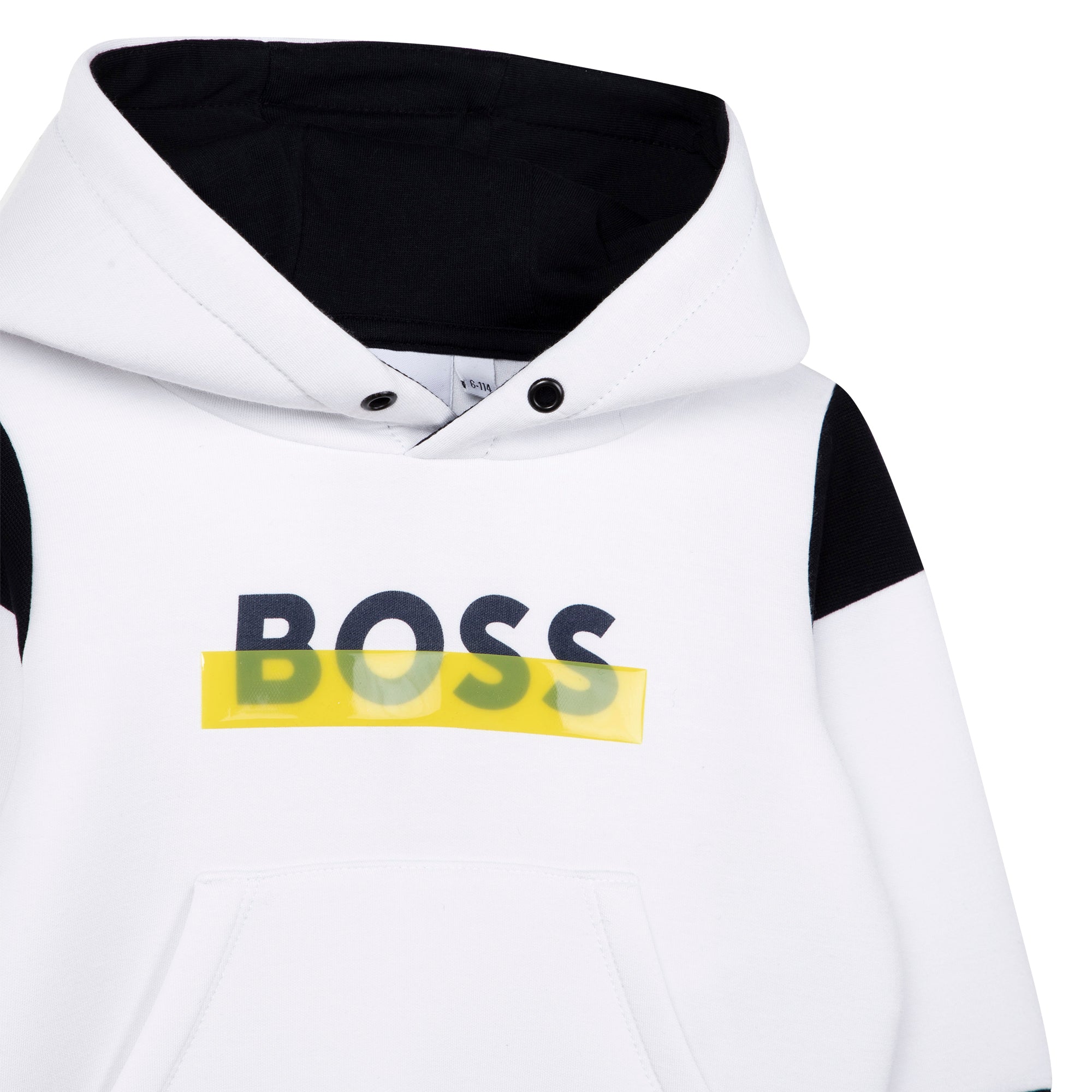 Sweatshirt à capuche en interlock double face - Blanc