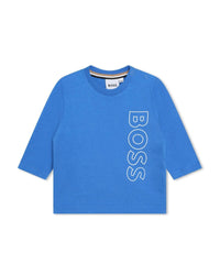 Long-sleeved cotton T-shirt - Methyl blue