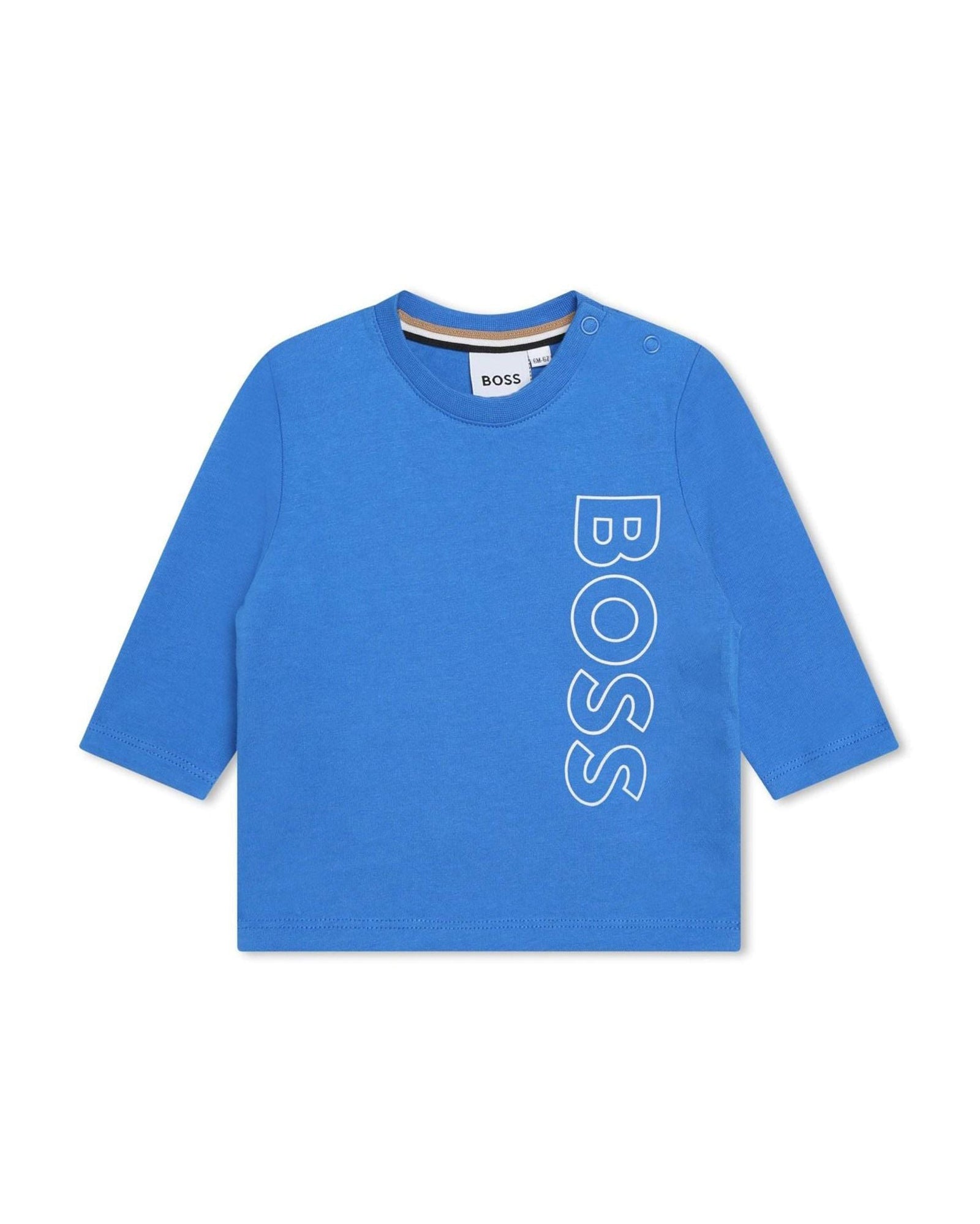 Long-sleeved cotton T-shirt - Methyl blue