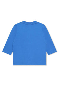 Long-sleeved cotton T-shirt - Methyl blue