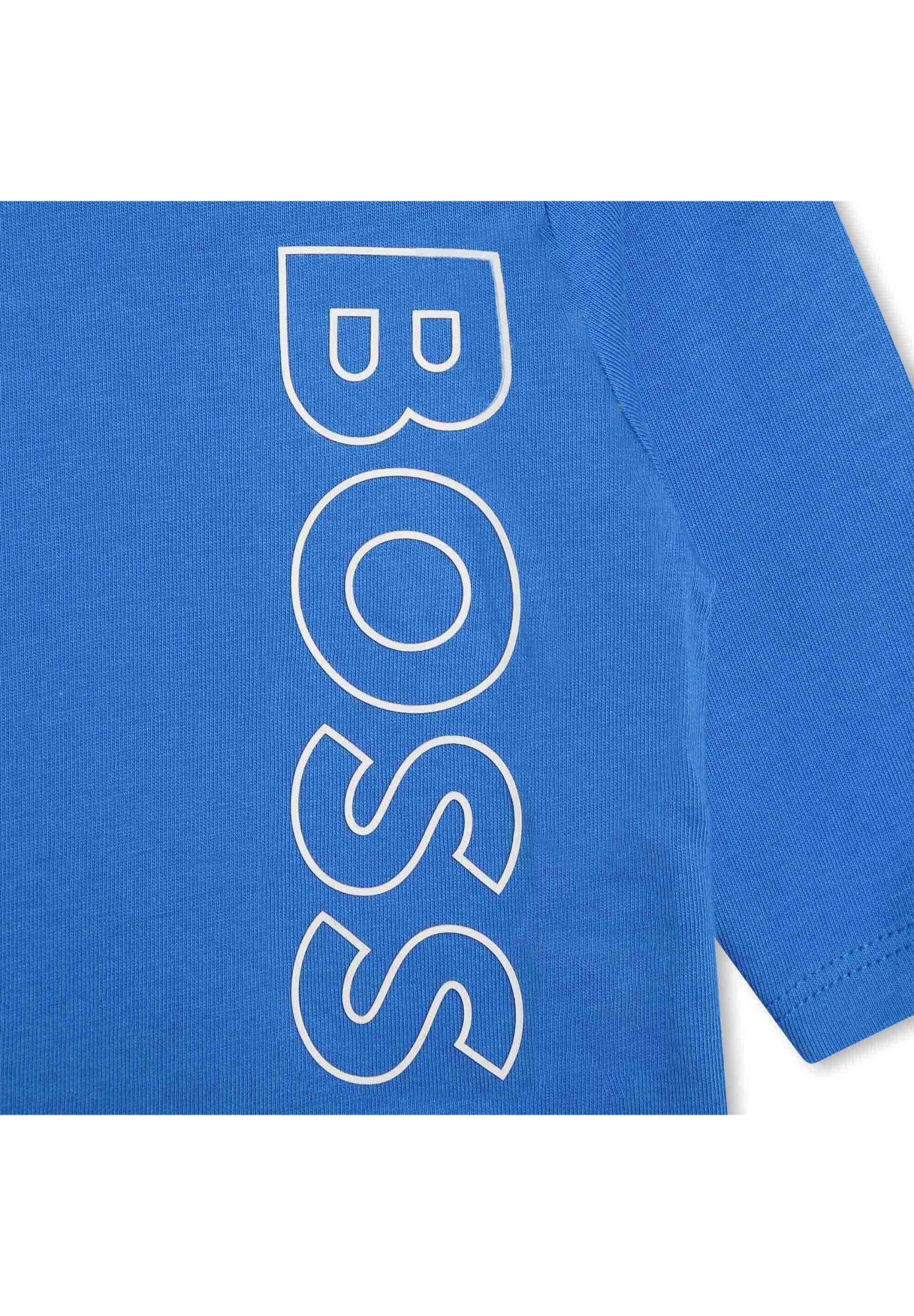 Long-sleeved cotton T-shirt - Methyl blue