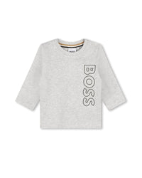 Long-sleeved logo T-shirt - Mottled Grey