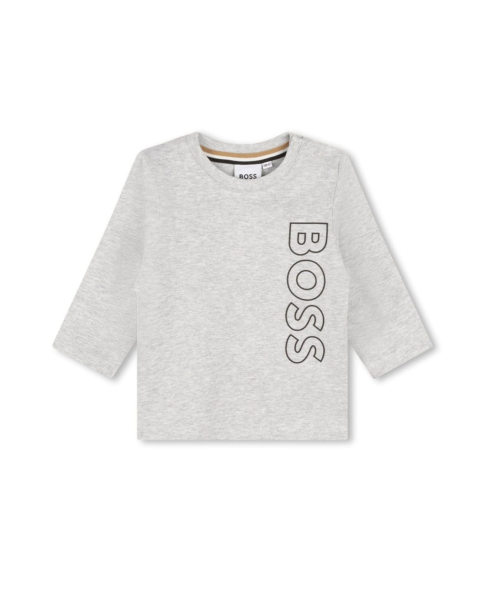 Long-sleeved logo T-shirt - Mottled Grey