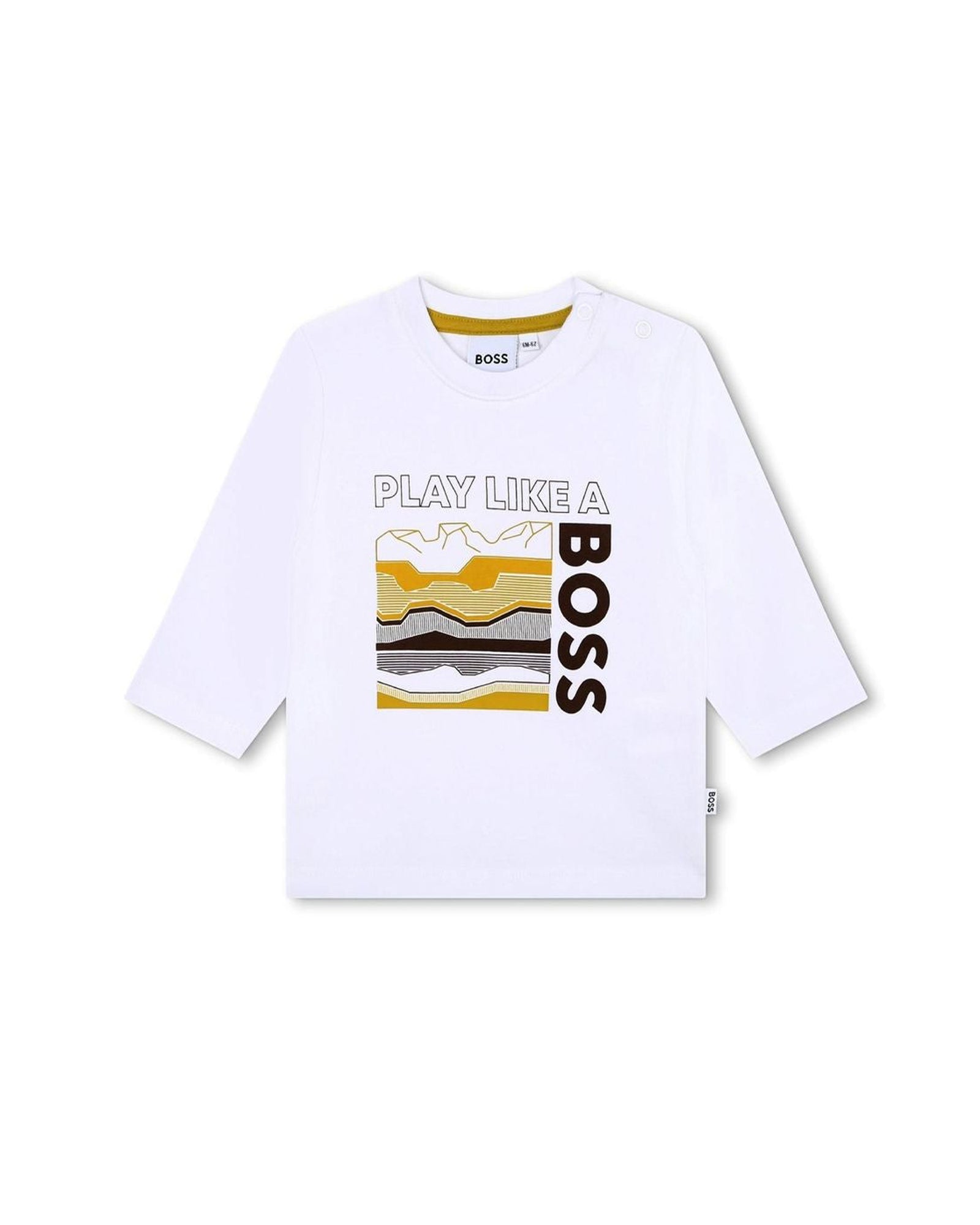 T-shirt à manches longues impression fantaisie - Blanc