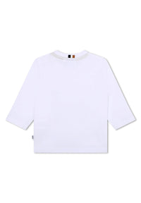 T-shirt à manches longues impression fantaisie - Blanc