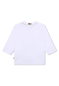T-shirt à manches longues en coton - Blanc