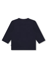 T-shirt à manches longues en coton - Bleu cargo