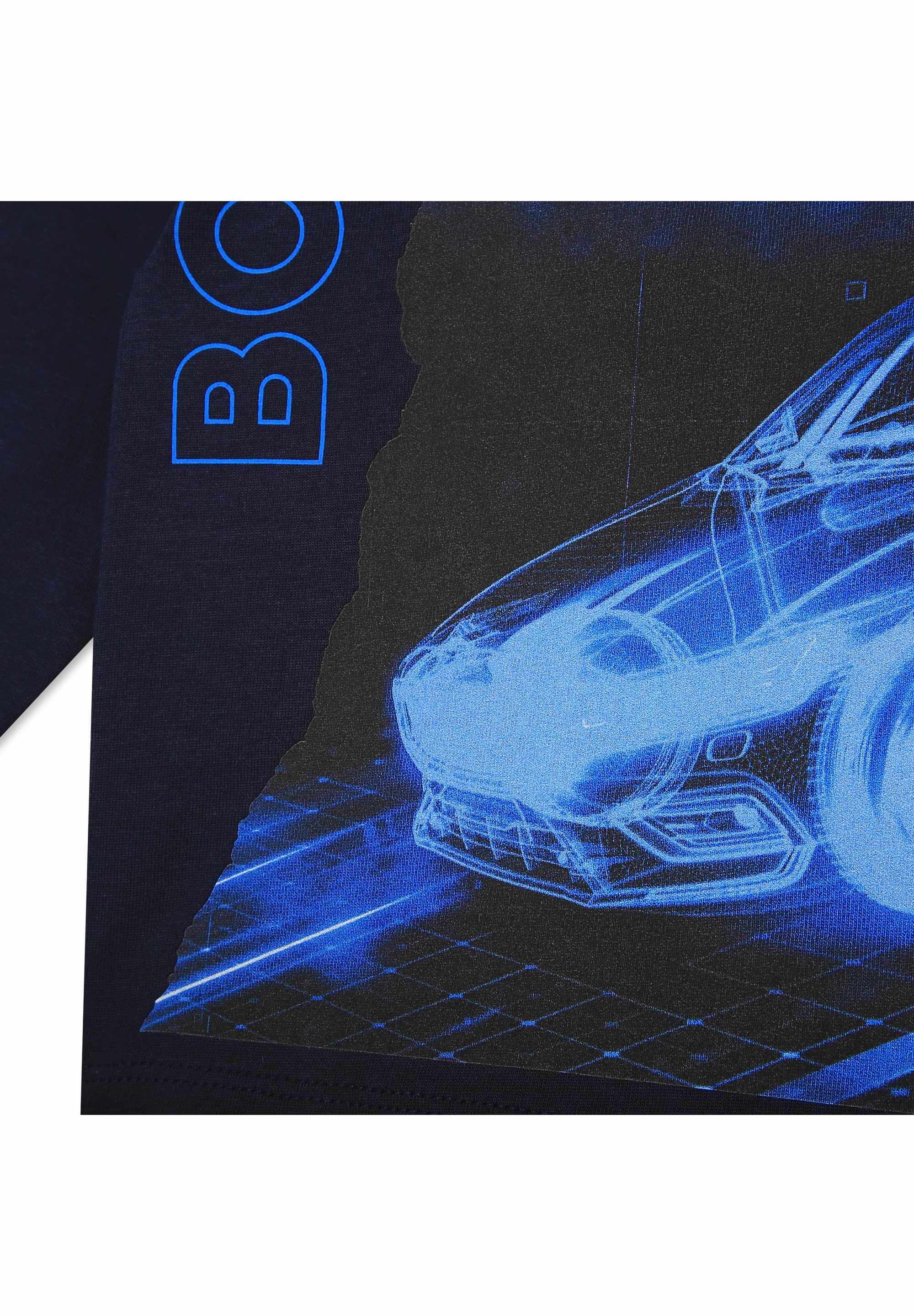 T-shirt à manches longues en coton - Bleu Cargo