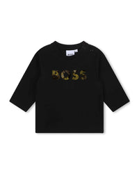 T-shirt à manches longues en coton - Black