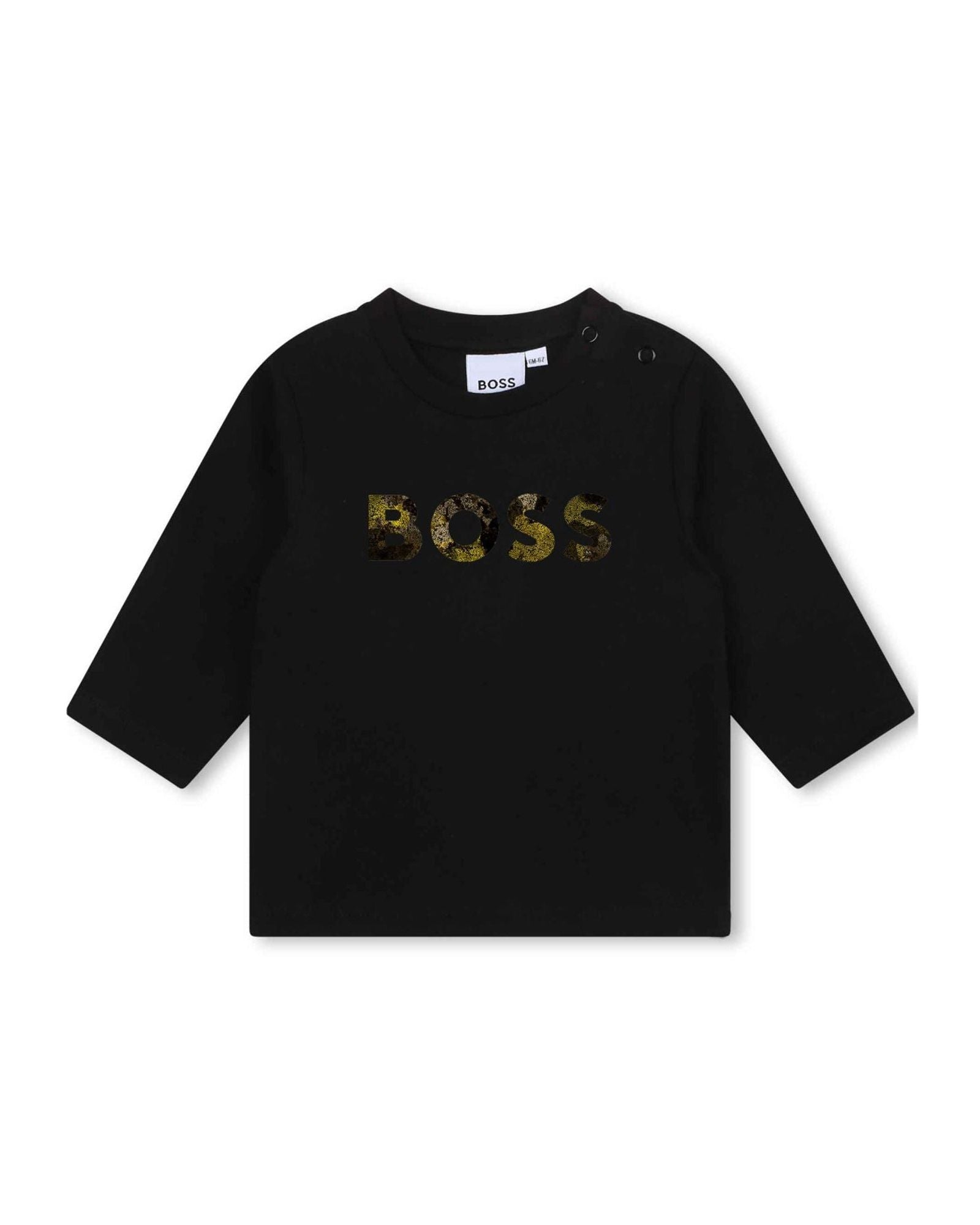 T-shirt à manches longues en coton - Black
